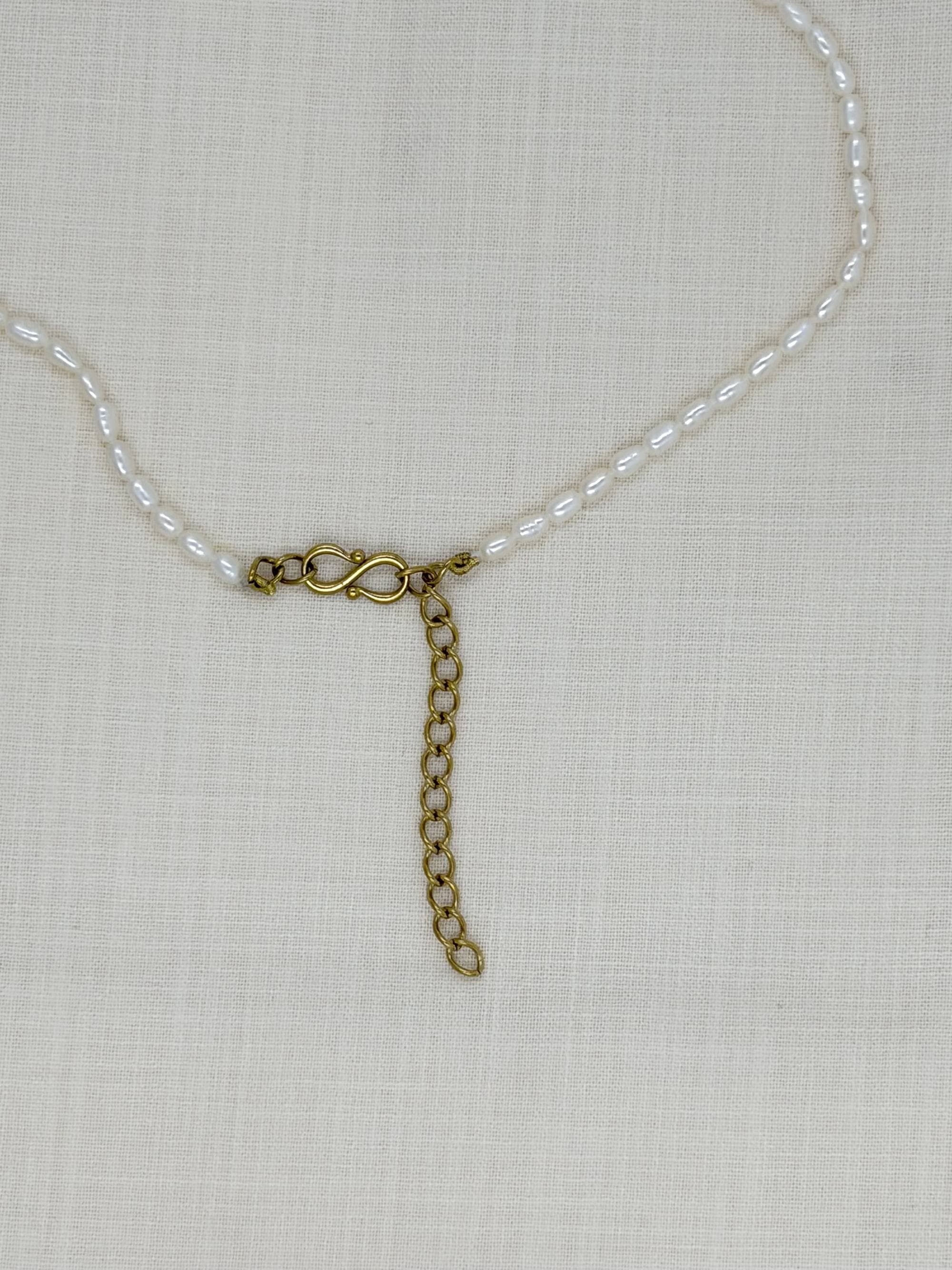 Green onyx teardrop pearl necklace - image 6