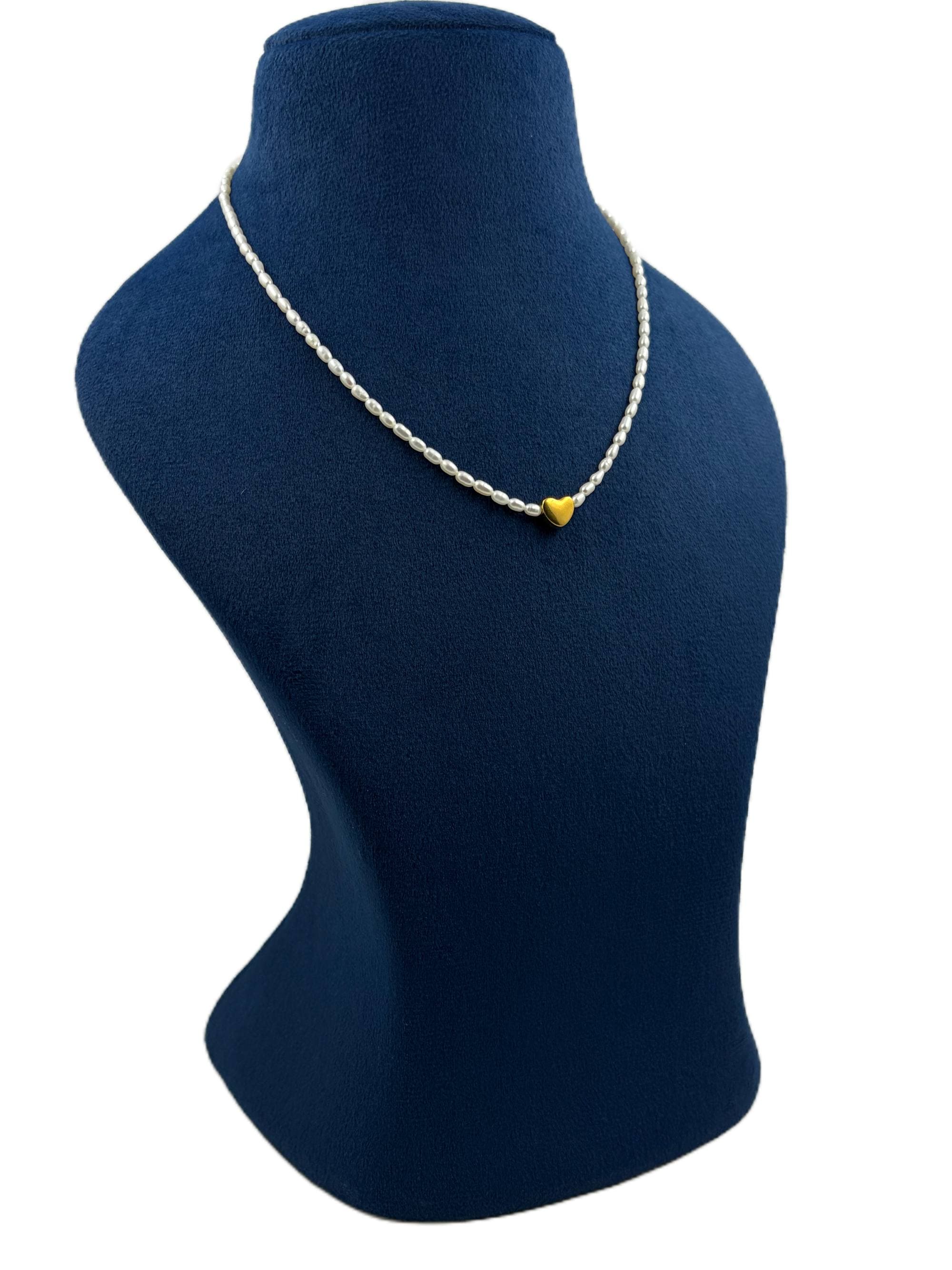 Heart pearl necklace - image 2