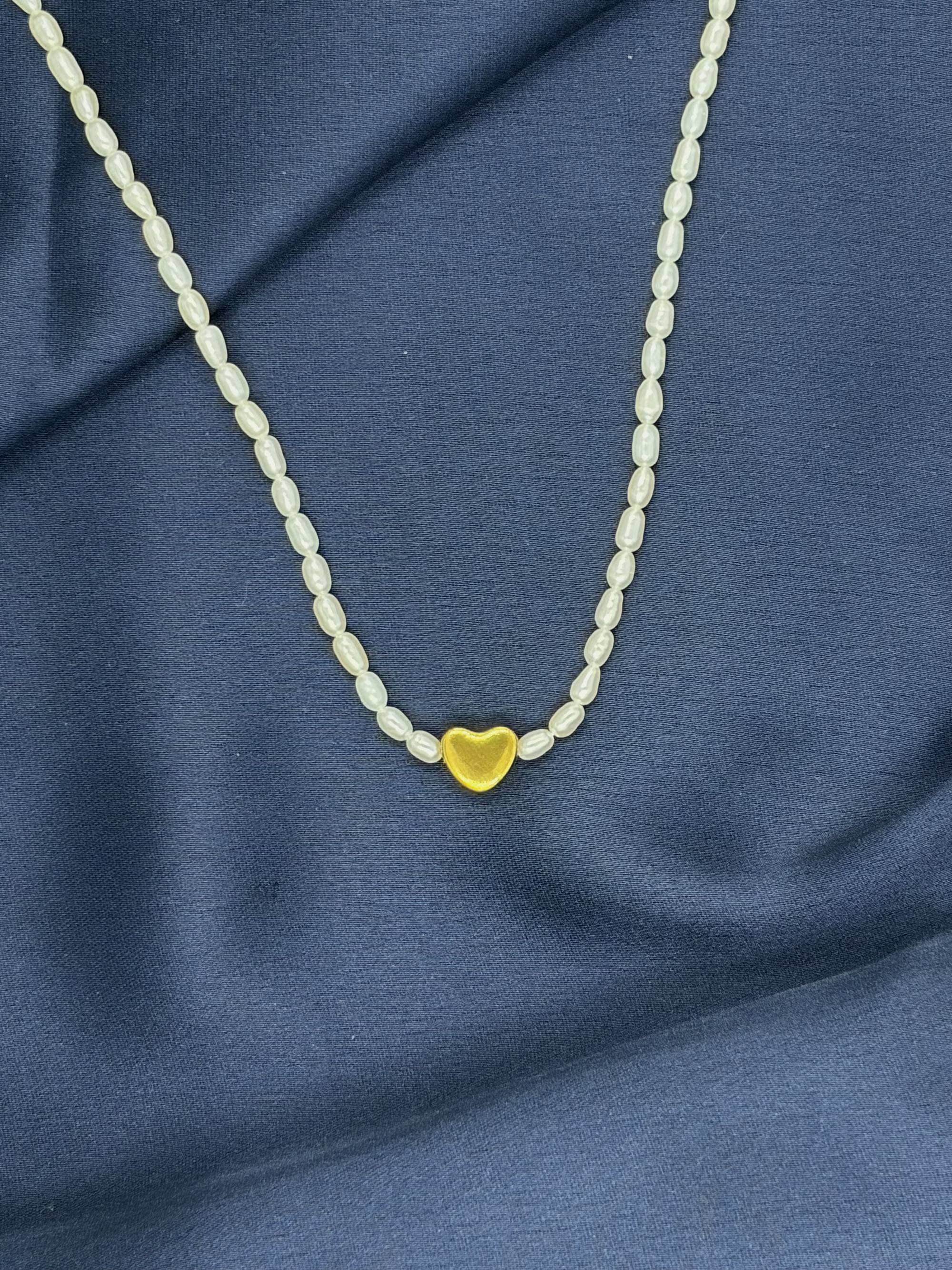 Heart pearl necklace - image 6