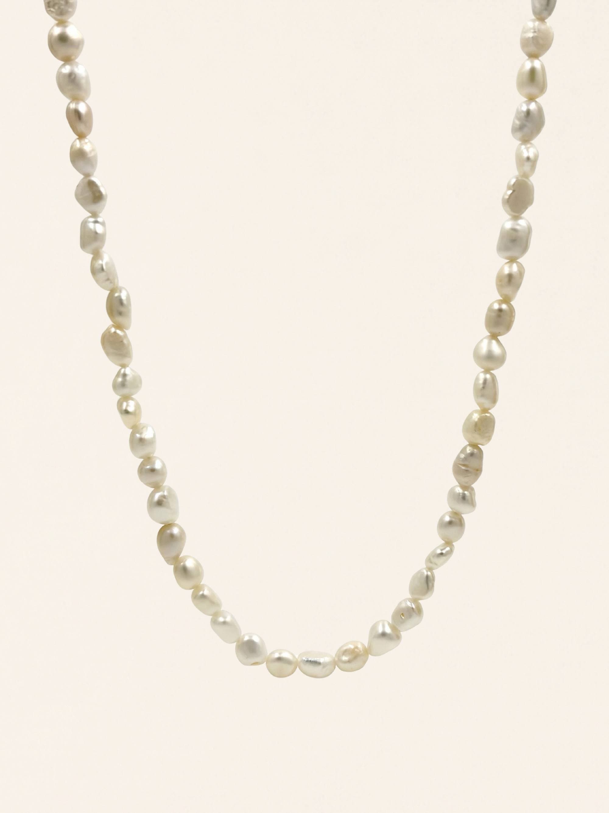 The classic white pearl necklace